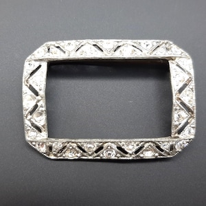 Antique Large Edwardian Old Cut Paste Buckle Brooch