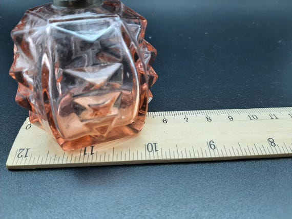 Antique Edwardian to Art Deco Pink Glass Perfume Bottle Atomiser