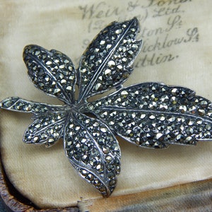 Antique 1930s Sterling Silver Marcasite Art Deco combined Brooch & Pendant