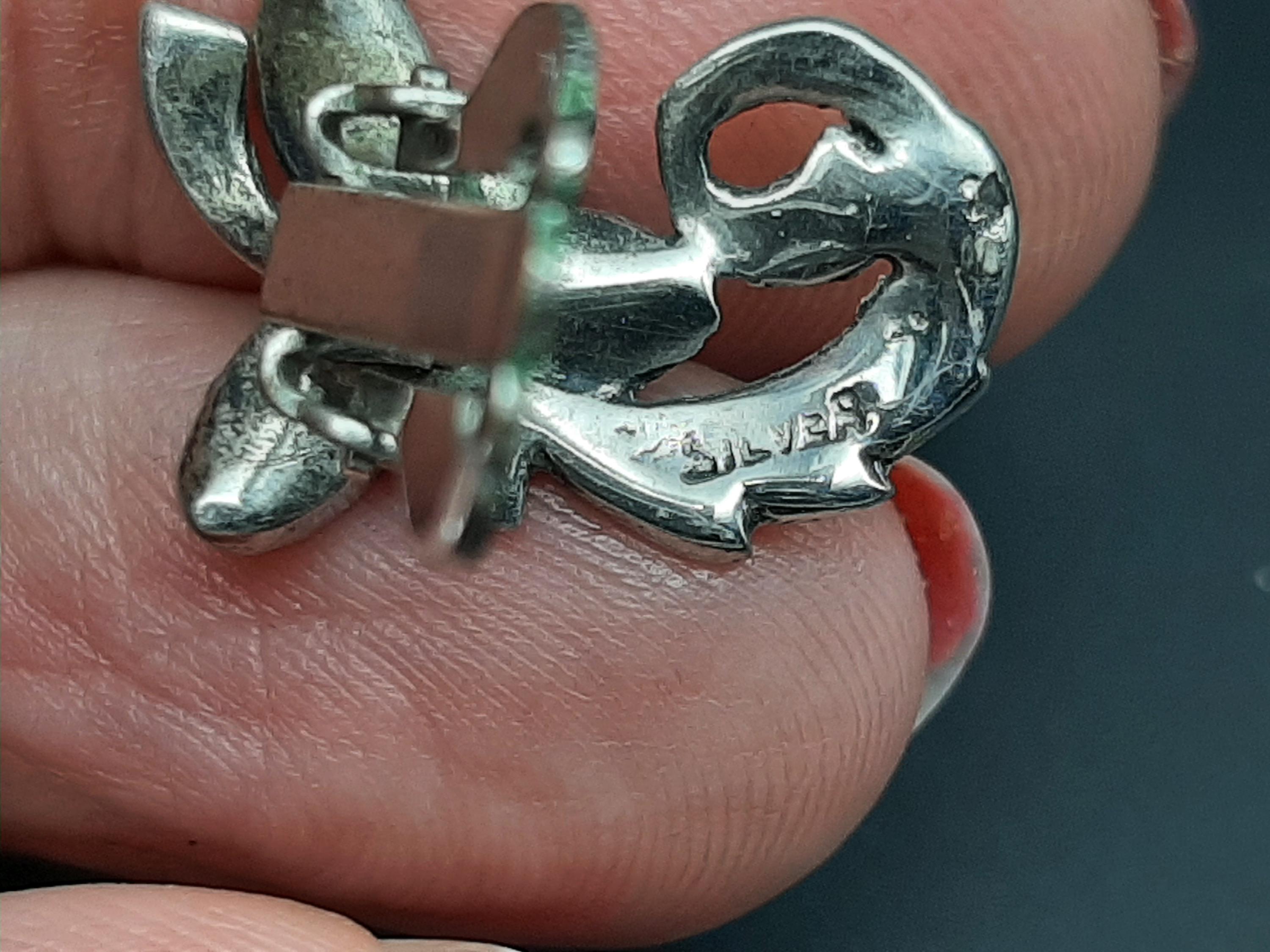 Boucles D'oreilles Vintage Argent Sterling Années 1930 - Perles Et Marcassites