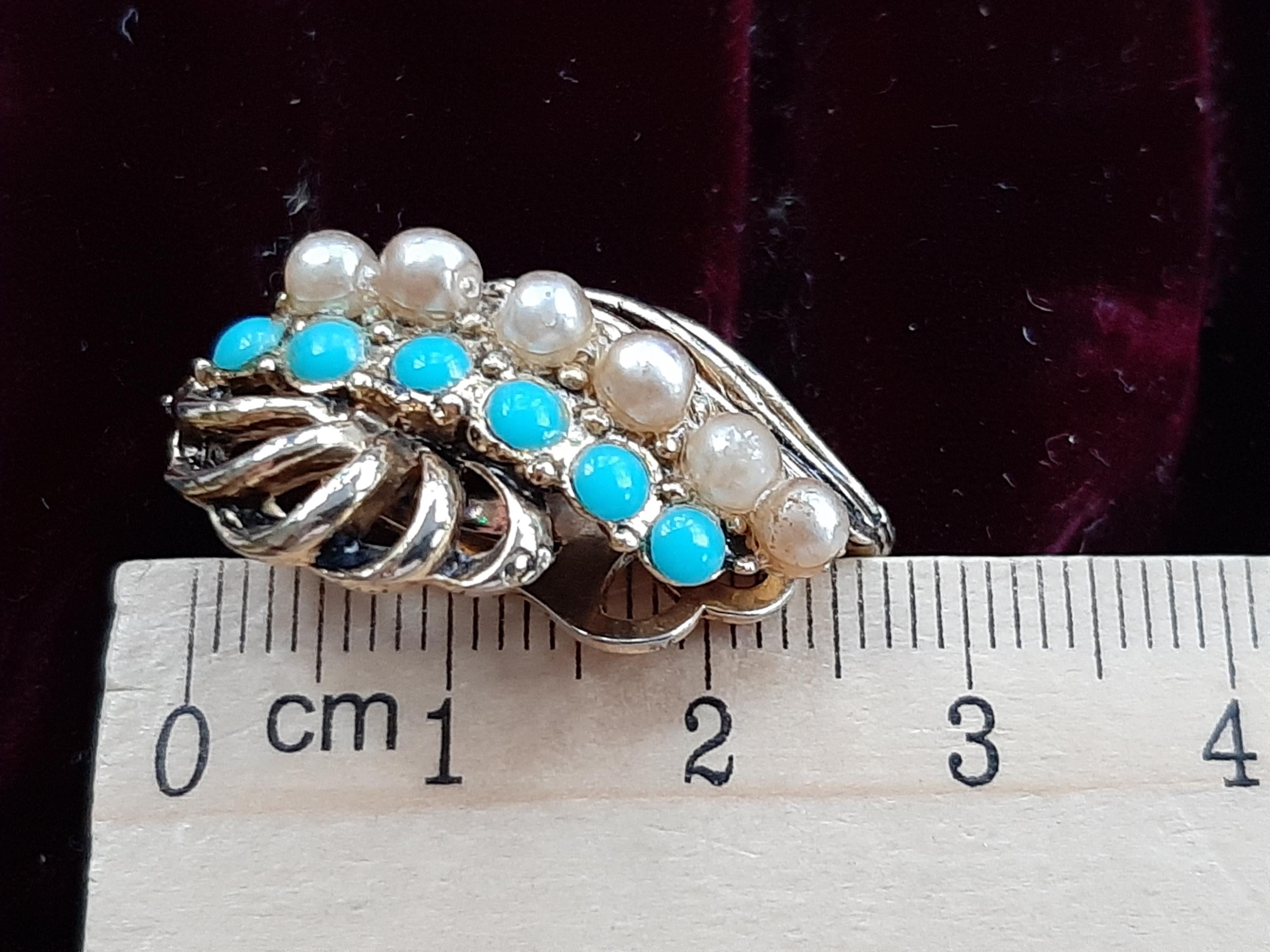 Boucles d'oreilles pendantes turquoise - Bijoux vintage et bohèmes