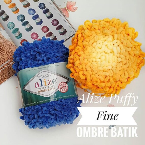 Looped Yarn For Finger Knitting No Hook No Needle Easy Knit Gradient Blanket Super Chunky Yarn Gift For Knitter Alize Puffy Fine Ombre Batik