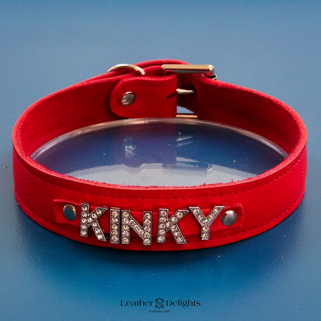 Name Collar With Diamonte Letters Personalised - Etsy