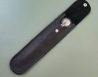 Stainless Steel Wartenberg Pinwheel with Leather Case