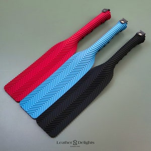 Vegan Ripple Rubber Double Cheek Slapper Paddle - Unique Sensory Play