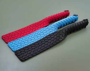 Double Cheek Slapper Paddle - Vegan Tyre Tread Rubber for Impact Play