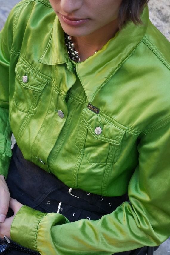 Satin green Diesel jacket