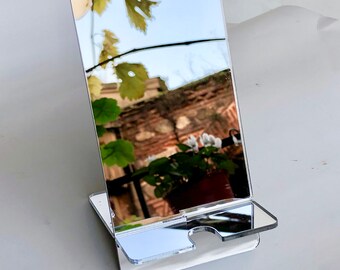 Silver Color Mirror Smartphone Stand, Cellphone Stand Base