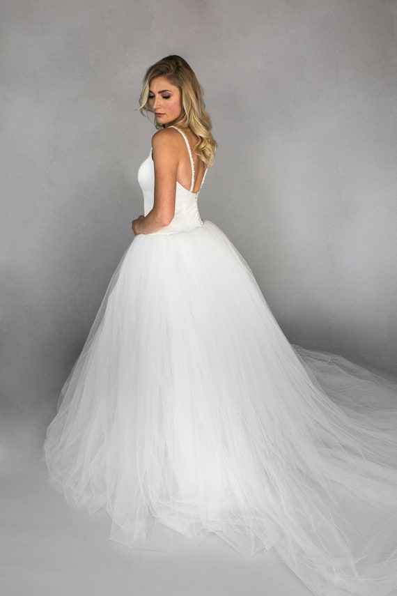 drop waist ball gown