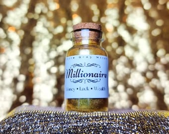 MILLIONAIRE Spell Bottle, Money Drawing, Wealth and Prosperity Magic, Potion Jar, Hoodoo and Witchcraft