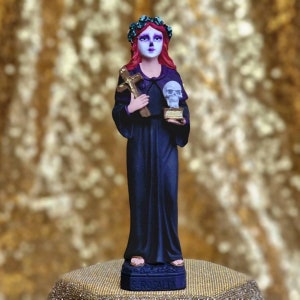 Handmade Maman Brijit Statue, Matron of the Gede. Religious Statue for Altar Decoration, Haitian Vodou and New Orleans Voodoo.