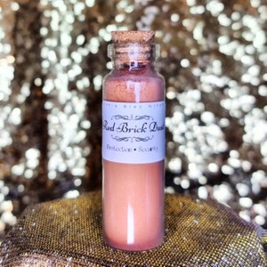 Blessed Red Brick Dust from Churchyard Bricks for Protection and Security. Hoodoo, Conjure, Rootwork, New Orleans Voodoo and Folk Magic.