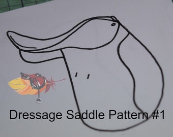 Dressage Saddle Pattern for Traditional Scale (1:9) Model Horses by Laine Lovstoan Yellow Bird Acres Tack