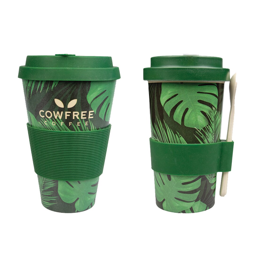 Eco Bamboo Coffee / Travel Mug Palm Tree, Palm Bamboo Smoothie / Soup