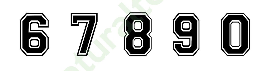 Jersey Numbers SVG PNG PDF Clipart Soccer Football | Etsy