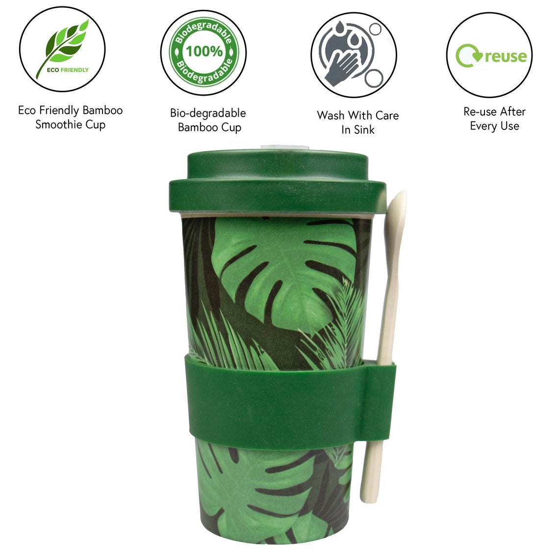 Eco Bamboo Coffee / Travel Mug Palm Tree Palm Bamboo Etsy UK