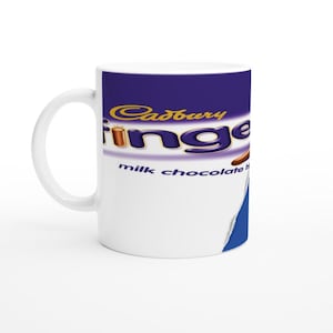 Funny Chocolate Wrapper Mug - Offensive Joke Mug - Novelty Gift for Friends and Family - Finger Me Cup - White 11oz Ceramic Mug