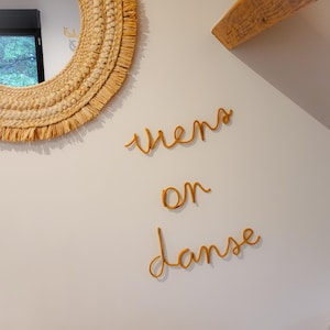 Unique and customizable wall decoration like a sticker. Word, phrase, quote, mantra on the wall come on dance