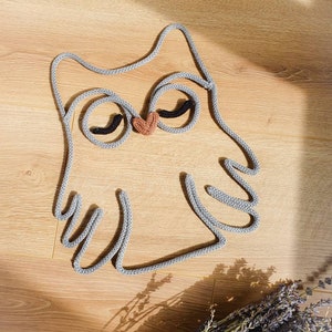 Owl or owl, knitted name wall decoration children&#39;s room