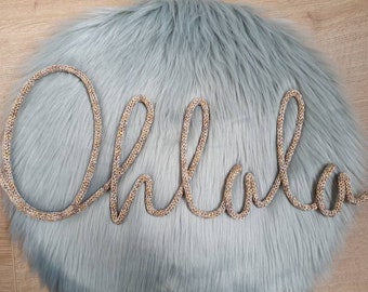 Ohlala! Knitted word for original and unique wall decoration