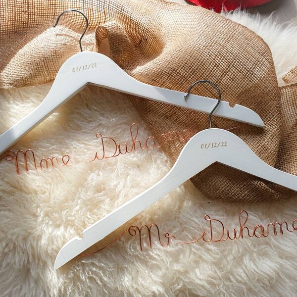 Hanger for wedding dress personalized first name wedding date personalized gift witness bridesmaid EVJF