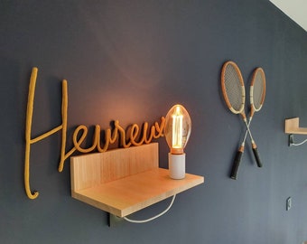 Word Personalized and unique wall decoration: word of your choice in original knitting