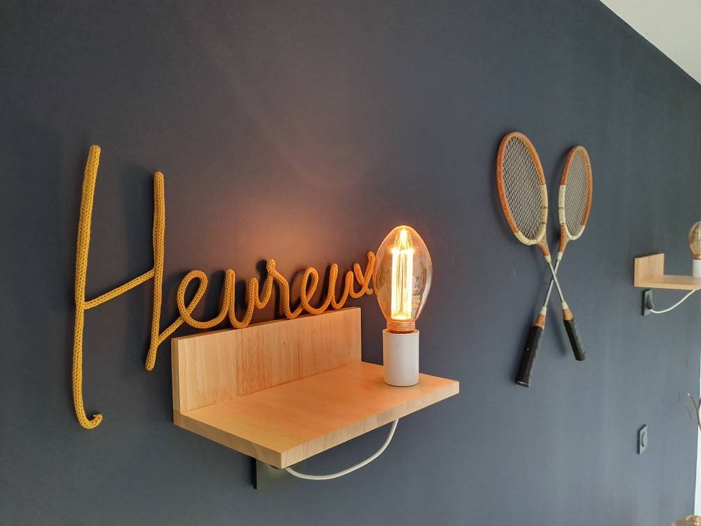 Mot Décoration Murale Personnalisée et Unique Mot de Votre Choix en Tricotin Original