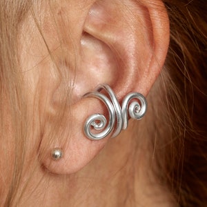 Knorpel Ohrmanschette kein Piercing Draht gewickelt Ohrringe Fake Piercing Verstellbar Handmade Ohrmanschette für Frauen Wire wrap Kunst Schmuck für sie