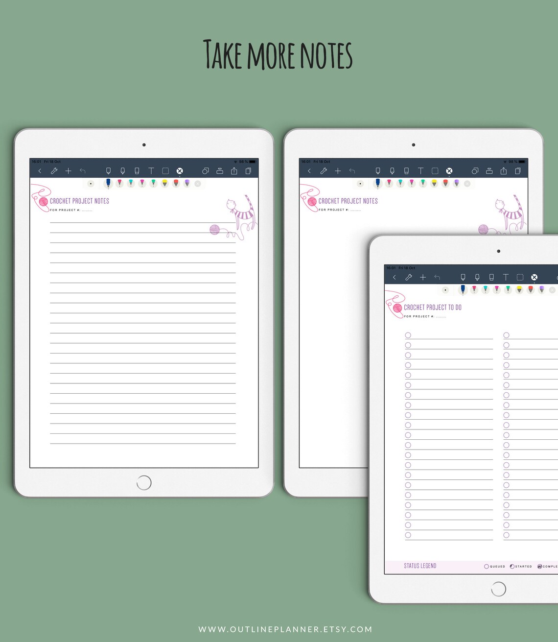 18 CROCHET Digital TEMPLATES for Noteshelf Goodnotes Etsy 18 CROCHET Digital TEMPLATES for Noteshelf Goodnotes Etsy