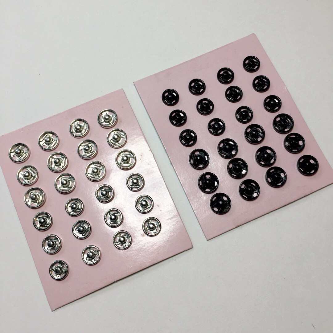 24 Sets of Small Sewon Snap Fasteners, Snap Buttons, Snap Closures in