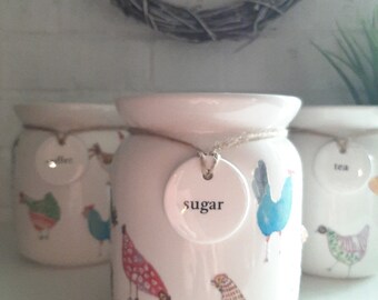 chicken tea coffee sugar canisters