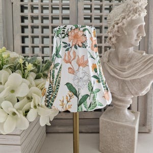 Beautiful Peach Floral Design Decoupaged USB Rechargeable Table Lamp. Indoor/Outdoor Lamp. Cordless Lamp.  Four Stand Colours.