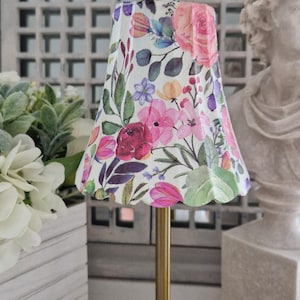 Beautiful Decoupaged Floral Indoor/Outdoor USB  Rechargeable Table Lamp. Cordless Lamp.Hand Decorated.Four Base Colours.