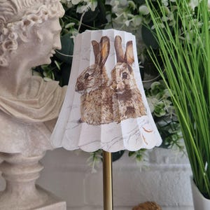 Beautiful Rustic Hare USB Rechargeable Table Lamp. Indoor/Outdoor Lamp. Cordless Lamp. Hand Decorated.Four Base Colours.