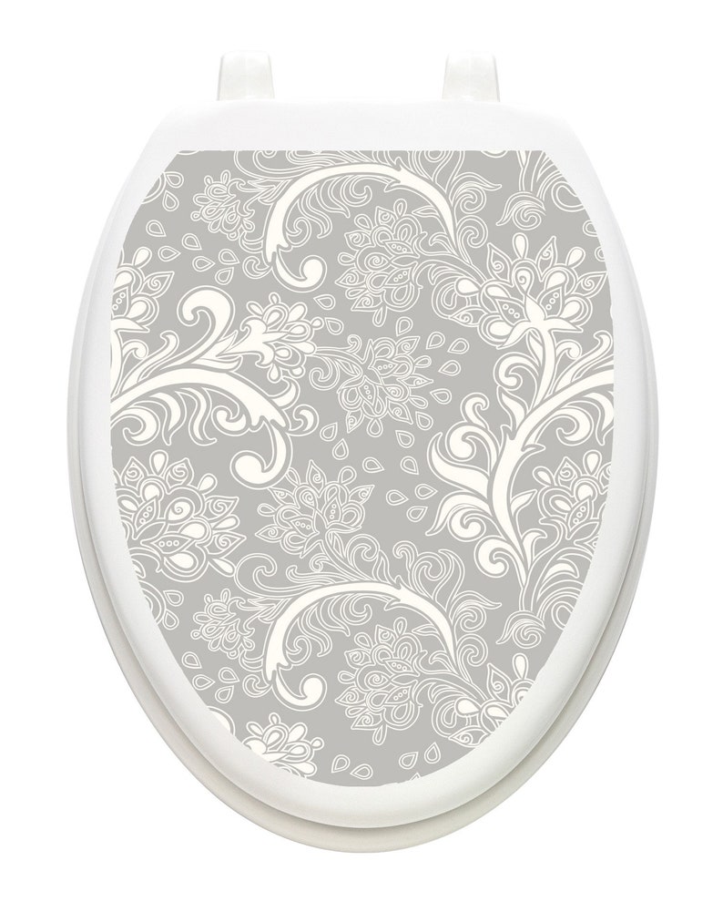 Toilet Tattoos Boho Paisley / Toilet Seat Decal / Toilet Seat Etsy