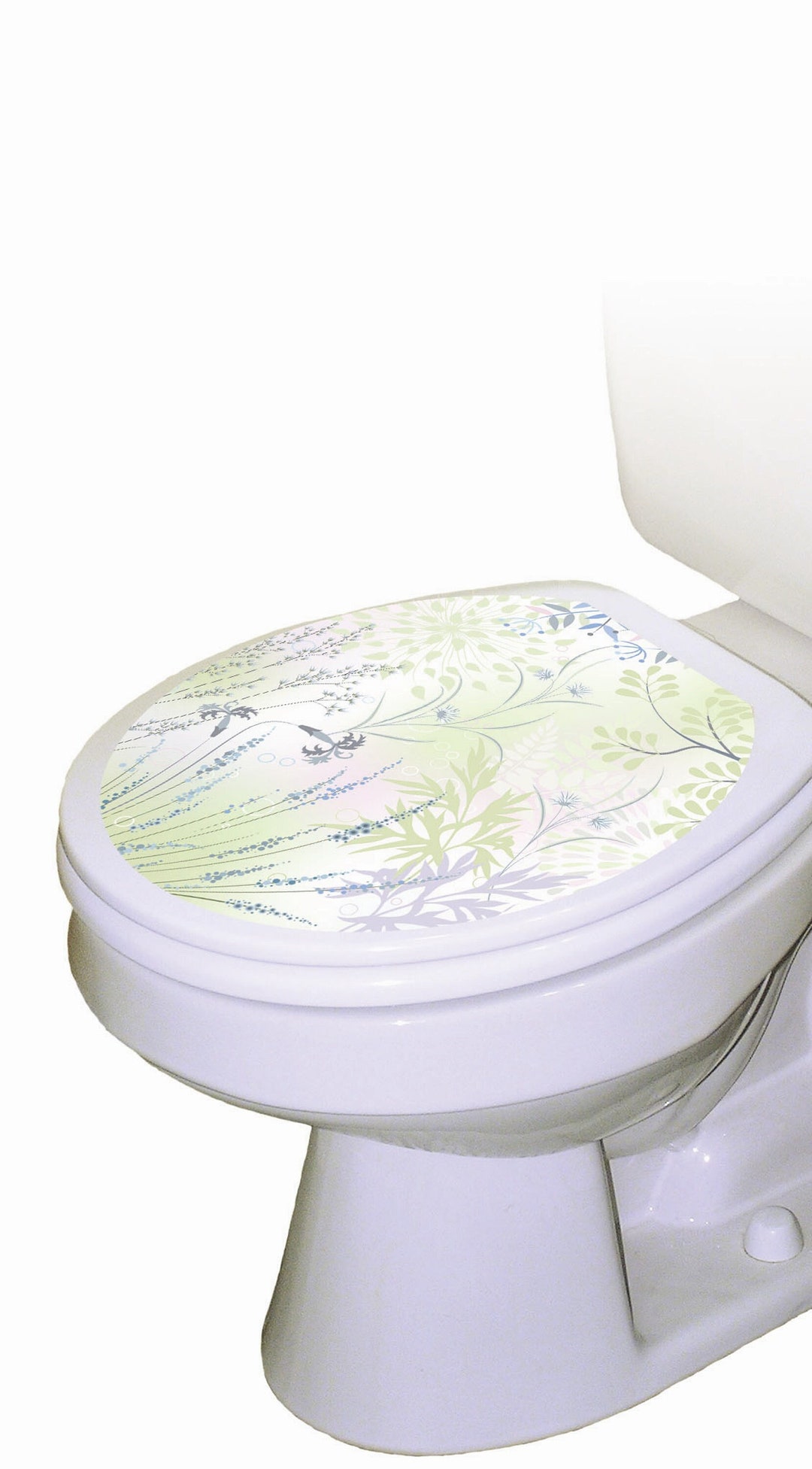 Soft Herb Garden Toilet Tattoos Seat Cover / Decorative Toilet Seat