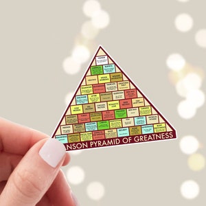 Ron Swanson Sticker / Pyramid of Greatness Sticker / Parks and Rec Sticker / Glossy Sticker