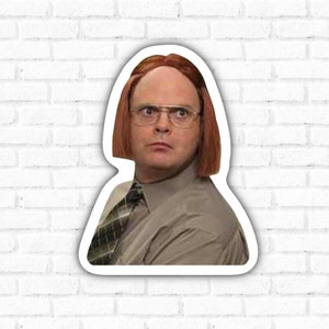 Dwight Schrute Sticker / The Office Sticker / Glossy Waterproof Sticker