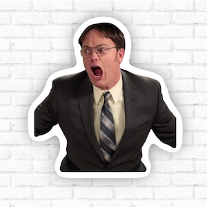 Dwight Schrute Sticker / The Office Sticker / Glossy Waterproof Sticker