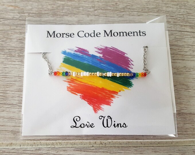 LGBTQ Love Wins Morse Code Moments Bracelet