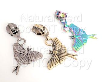 Luna Moth Zipper Pull