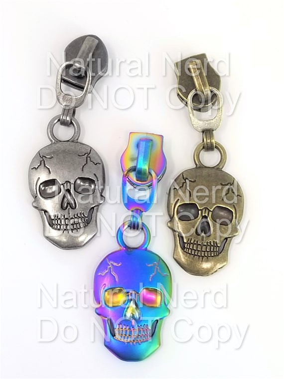Iridescent Skull Zipper Pulls Iridescent Skull Zipper Pulls