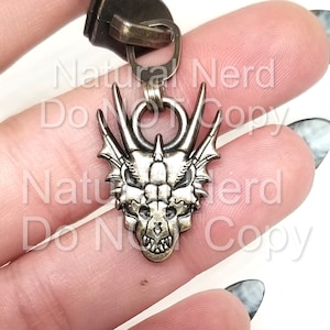 Dragon Head Zipper Pull for #5 Nylon Zipper tape