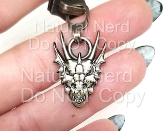 Dragon Head Zipper Pull for #5 Nylon Zipper tape