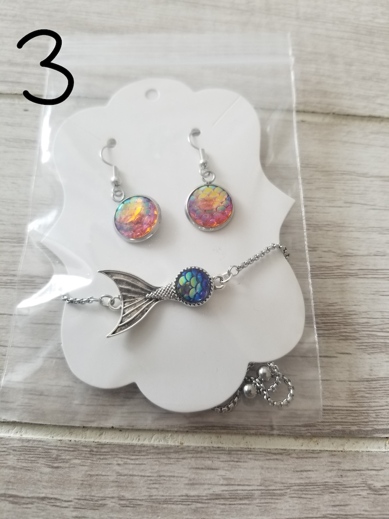 Mermaid Bracelet and Earrings Set