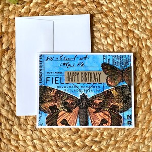 Butterfly Birthday Card. Happy Birthday Greeting Card. Happy Birthday Card. Handmade Birthday Card. Handmade Card.
