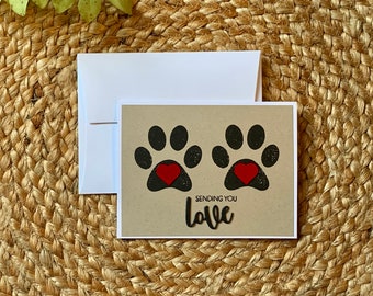 Pet Sympathy Card. Loss of a Pet. Pet Memorial Card. Pet Condolences Card. Sympathy Card. Pet Grief Card.