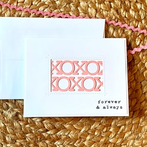 Carte d'anniversaire. Carte d'anniversaire faite main. Carte de mariage. Carte unique. Envoyer de l'amour. Je pense à vous. XOXO. Carte faite main. Célébration.