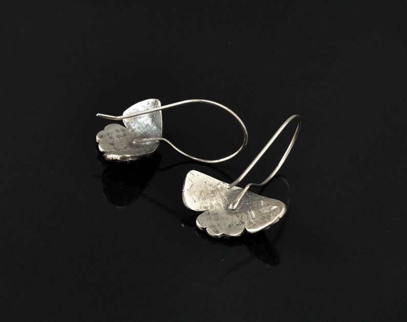 Metalsmith Jewelry Contemporary Vintage Rustic Hand Forged Metal Vintage Silver Earrings Long Silver Earrings Big Bohemian Earrings
