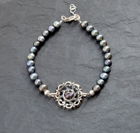 Tahitian Pearl Bracelet 60th Birthday Gifts for Women Big Pearl